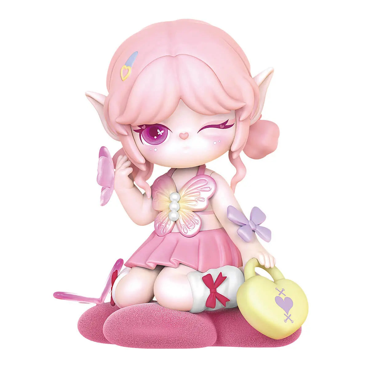 Pink-haired Suri Colorful Girls figure sitting on a cushion