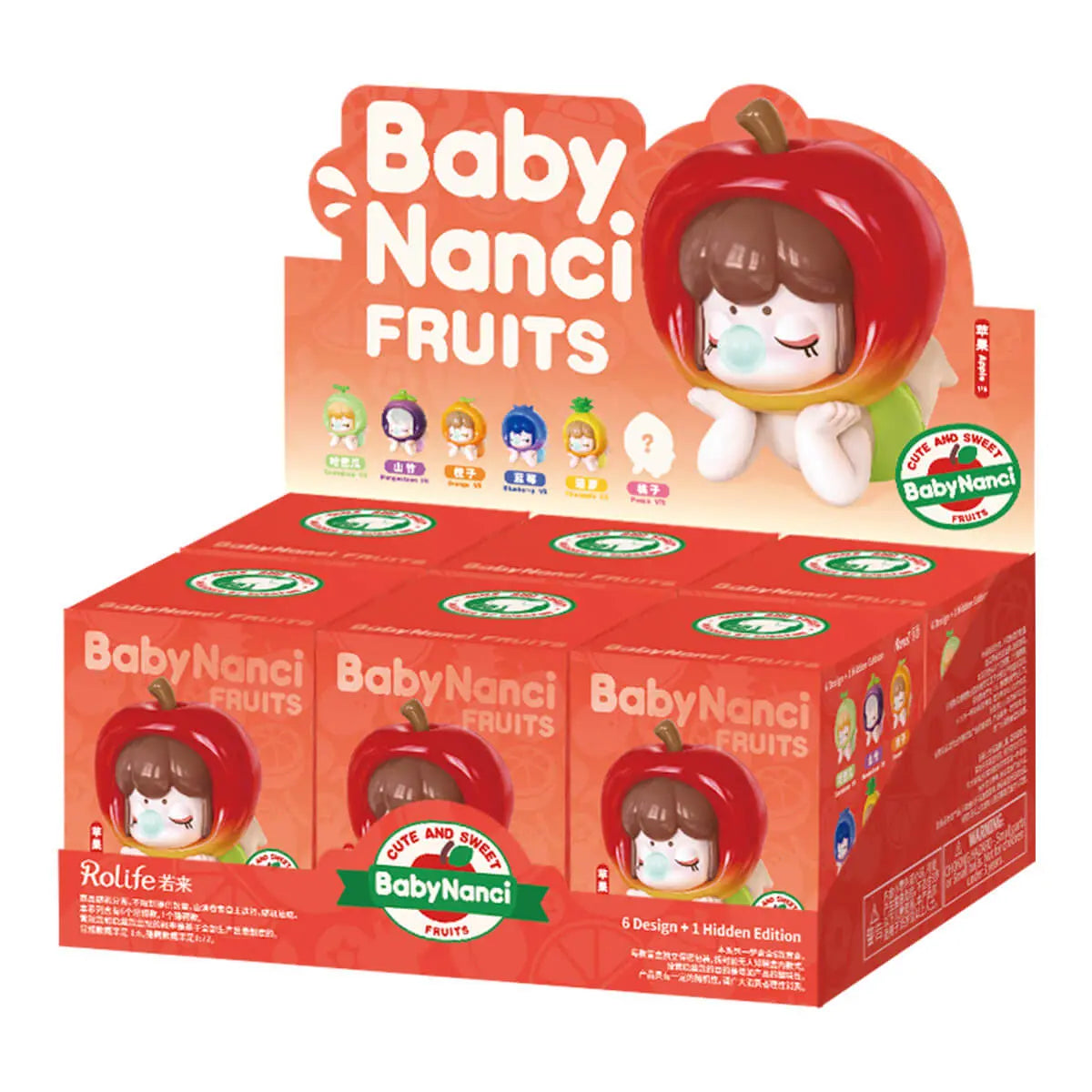 Baby Nanci Fruits maloobchodní displej obsahující šest slepých krabic