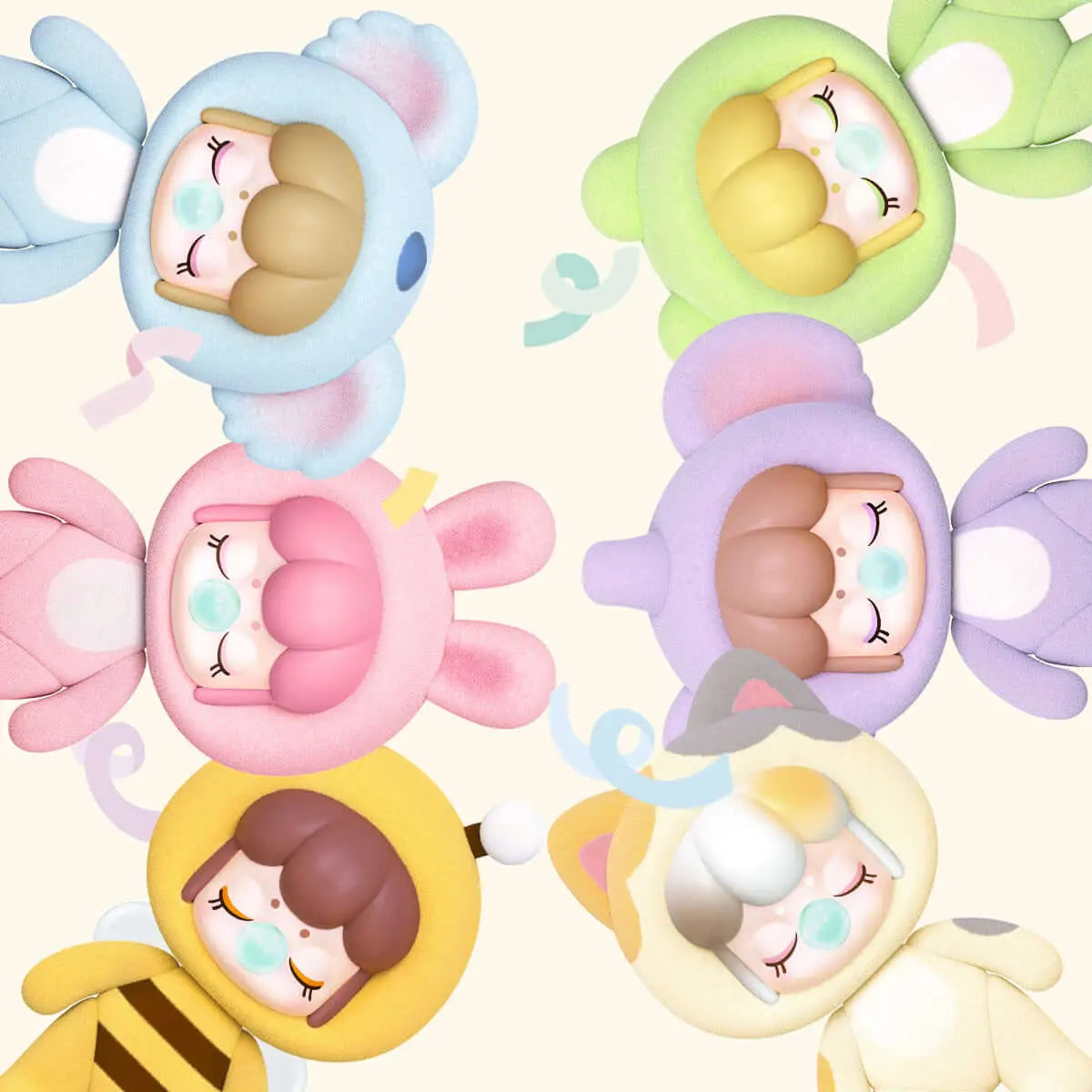 Baby Nanci Fluffy Party šest pravidelných postav a skryté Panda