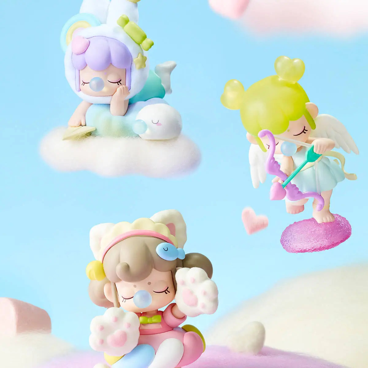 Nanci Sweet Time Fluffy Cloud Cupid and animal costume figures