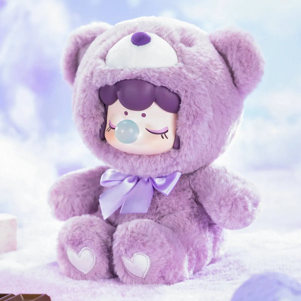 Tora Coco fialová Nanci medvěd plush v pastelově displeji