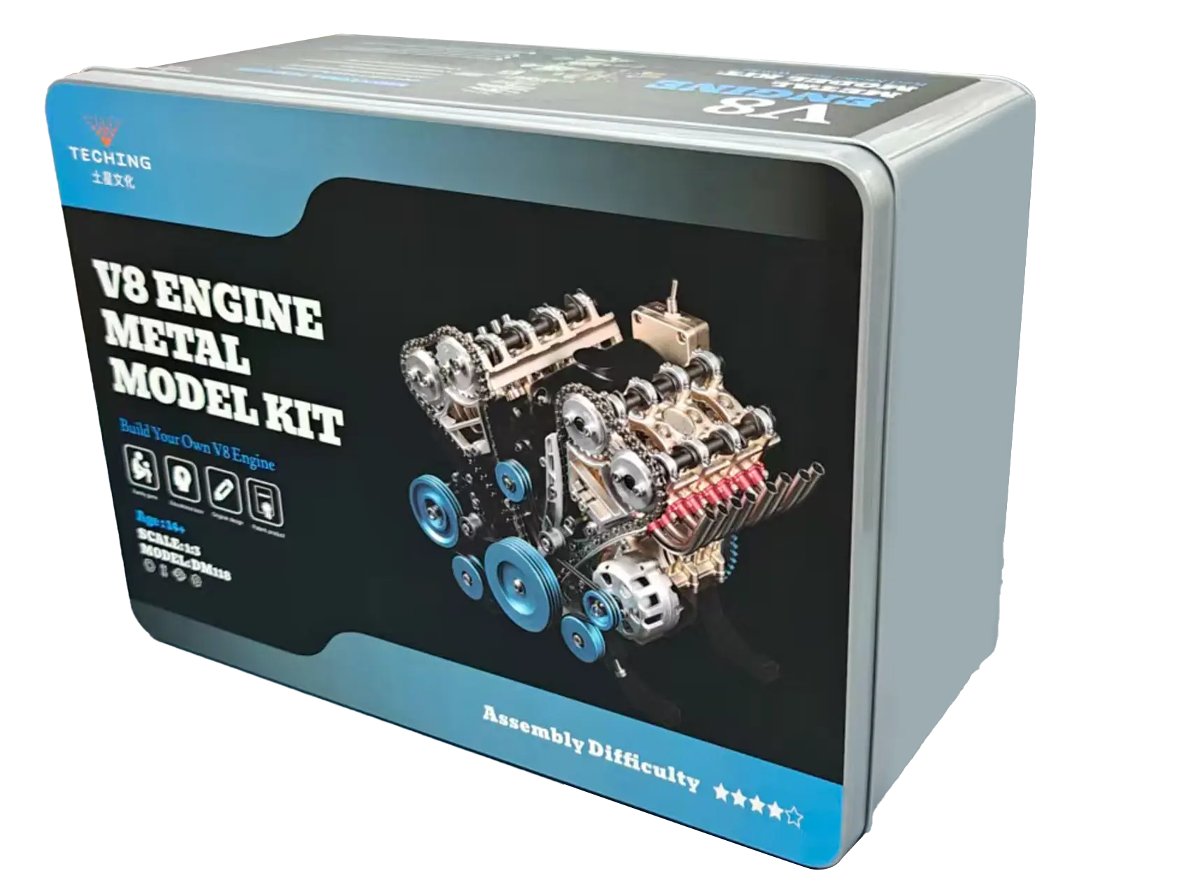 V8 Engine Model Kit 500+ Piece Metal STEM Engineering Build Teching