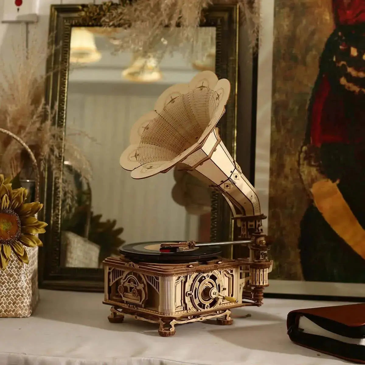 DIY wooden gramophone puzzle kit for collectors and hobbyists - Toys Quiz