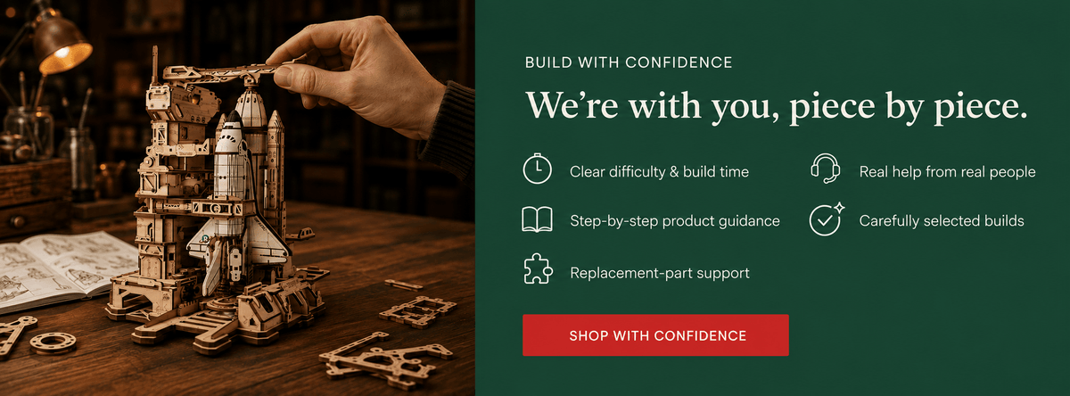 Build with confidence through clear difficulty information, product guidance, replacement-part support and real help from Toys Quiz.