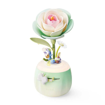 ROKR Minty Camellia Lamp DIY 3D Flower Night Light Toys Quiz