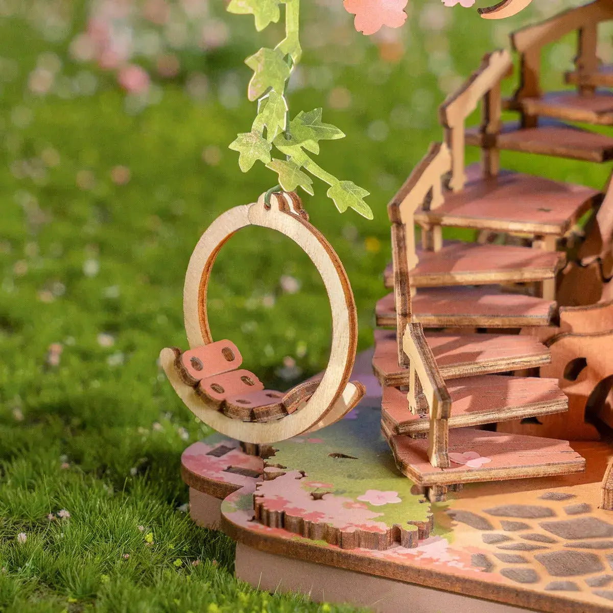 Rolife Sakura Tree House DIY Wooden 3D Puzzle Toys Quiz