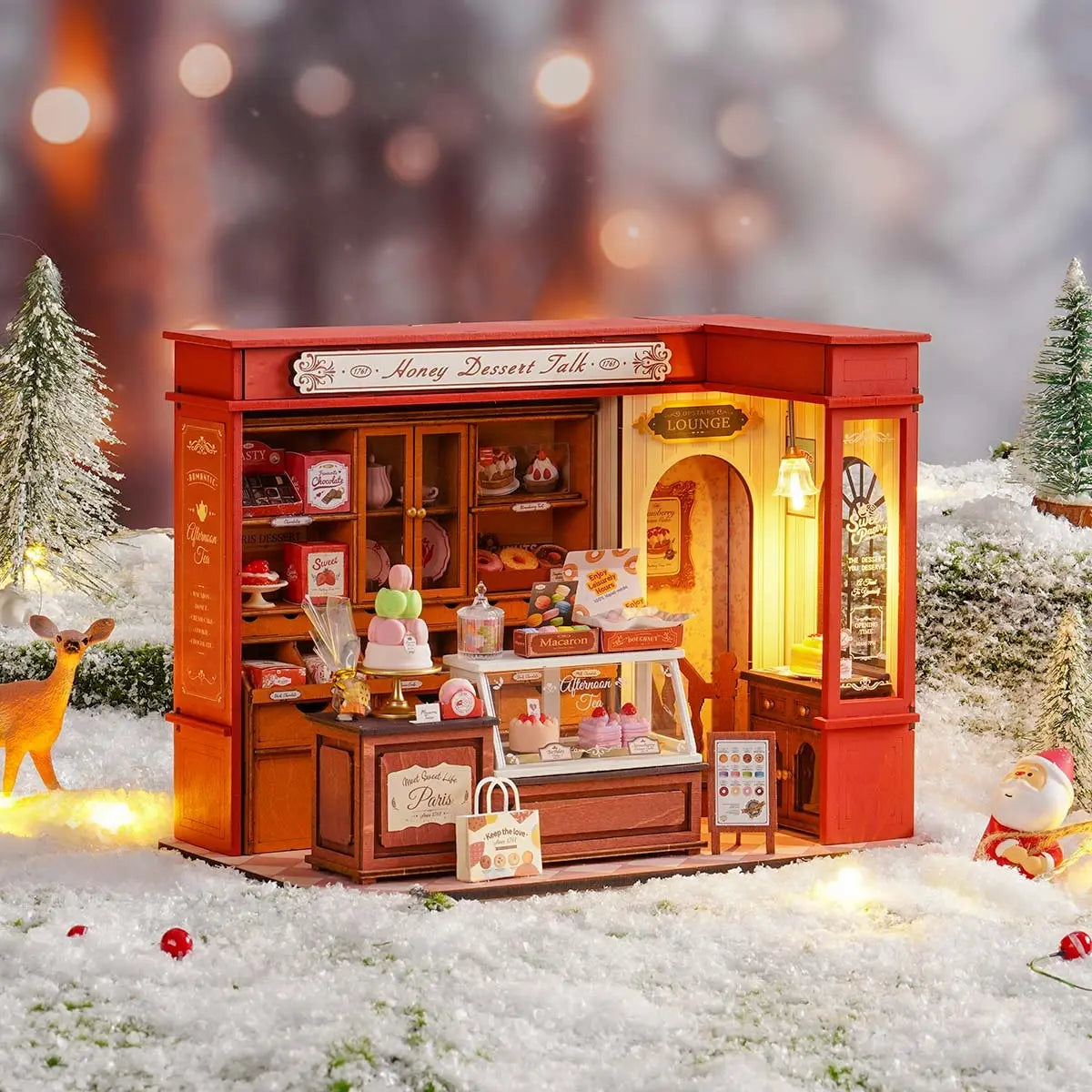 Rolife Honey Dessert Talk DIY Miniature House Toys Quiz