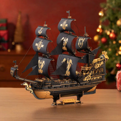 ROKR The Seahorse Barque 3D Wooden Puzzle Toys Quiz