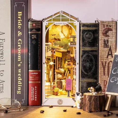A Warm Lighted Bookshelf Insert