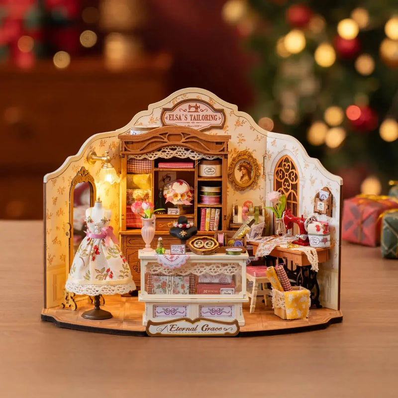 Rolife Elsa's Tailoring DIY Miniature House Toys Quiz