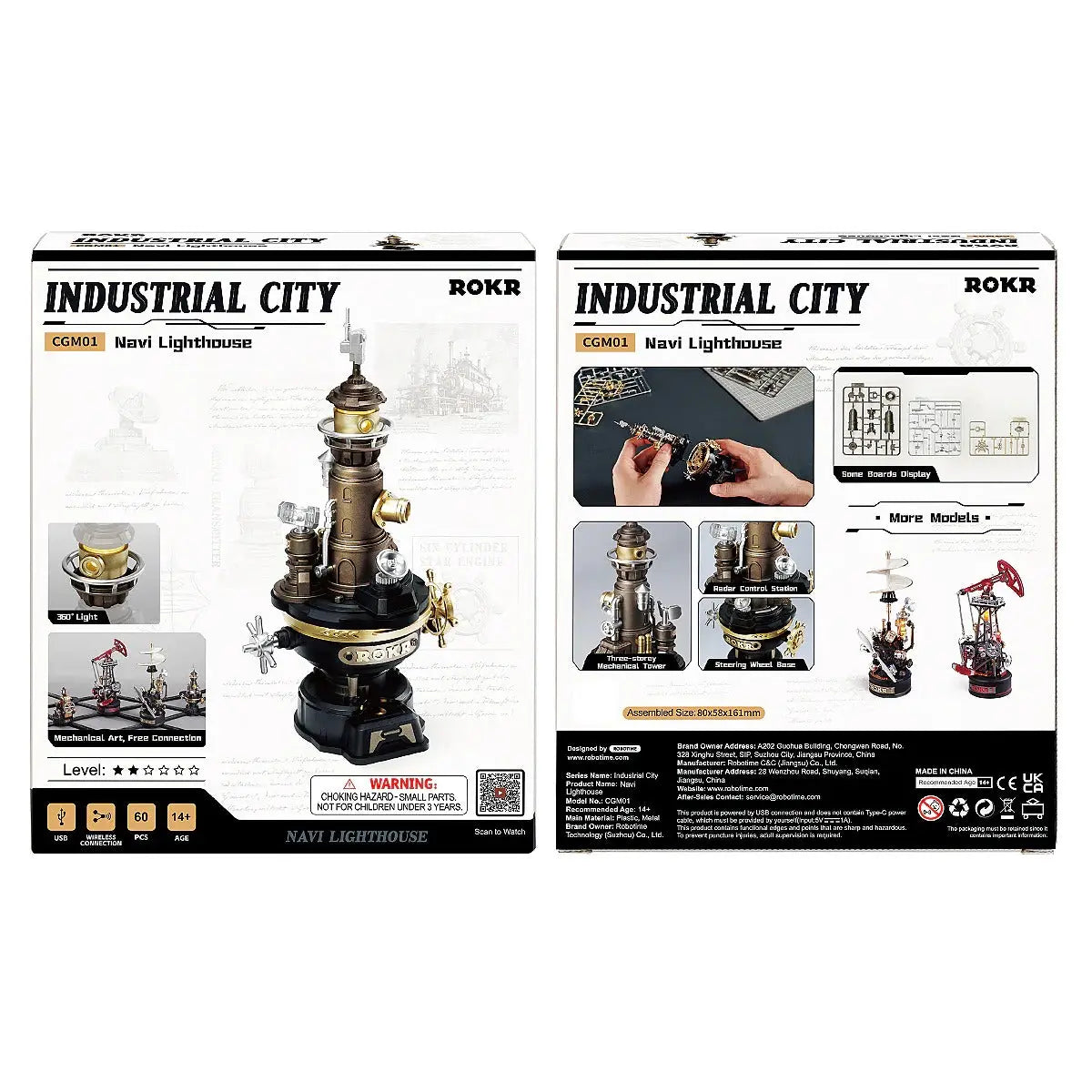 ROKR Navi Lighthouse Mechanical 3D Puzzle Toys Quiz