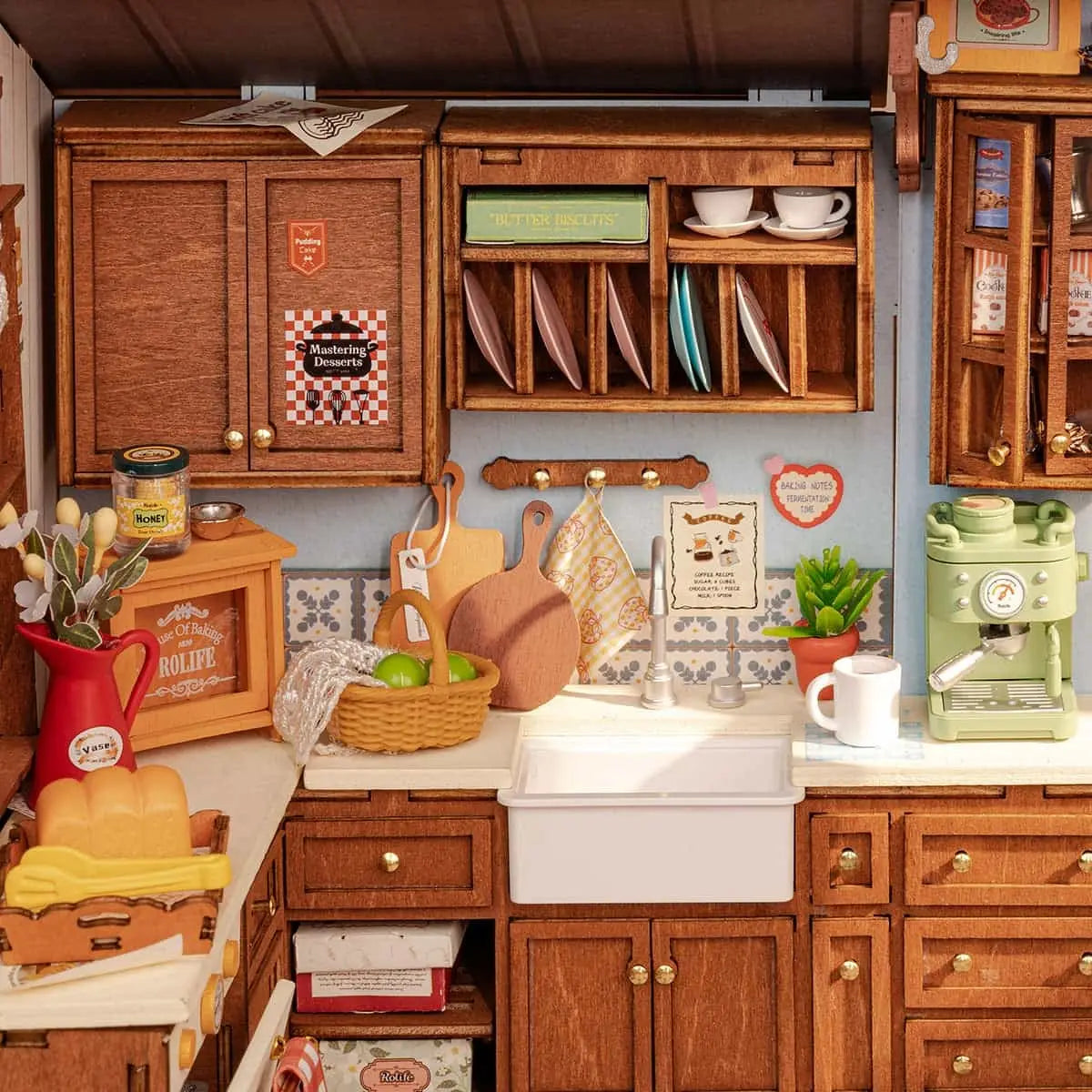 Rolife Baking Kitchen DIY Miniature House Toys Quiz
