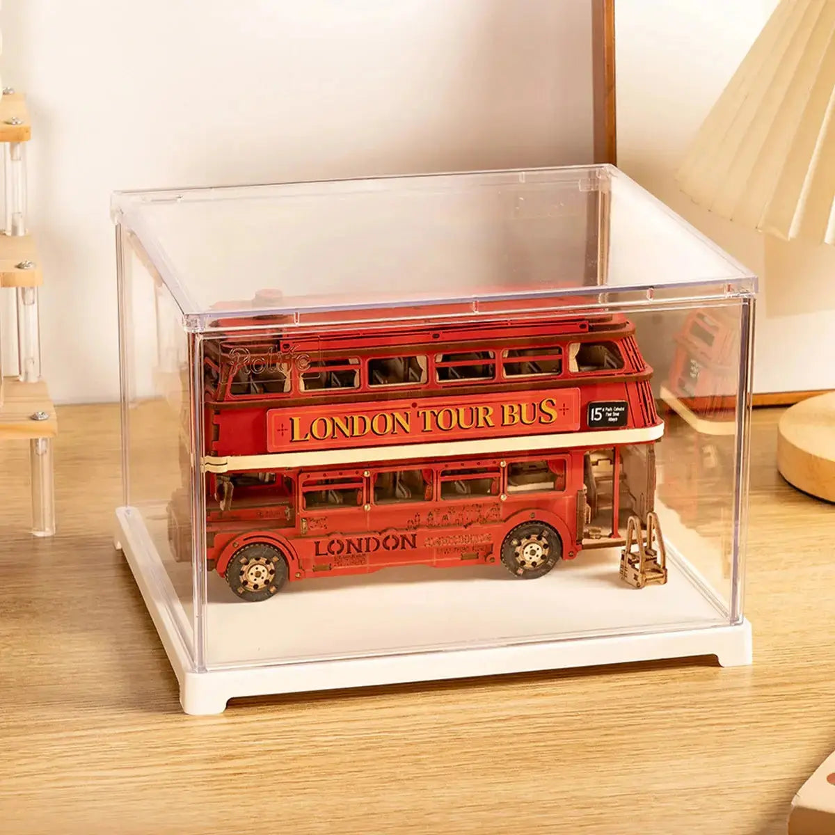 Rolife DF04L clear model display case with a miniature inside
