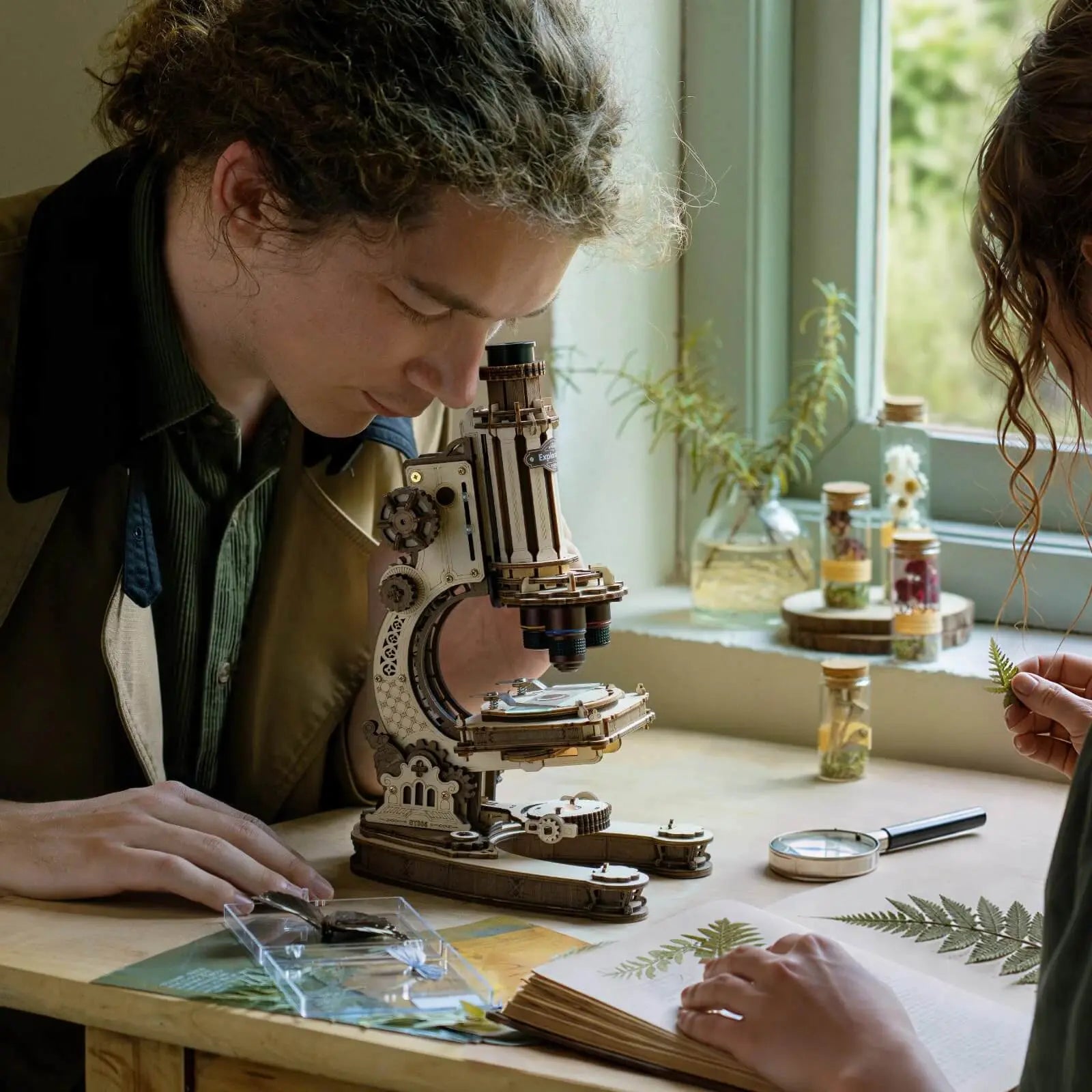ROKR Microscope ST005 Working 3D Wooden Puzzle Kit - Toys Quiz
