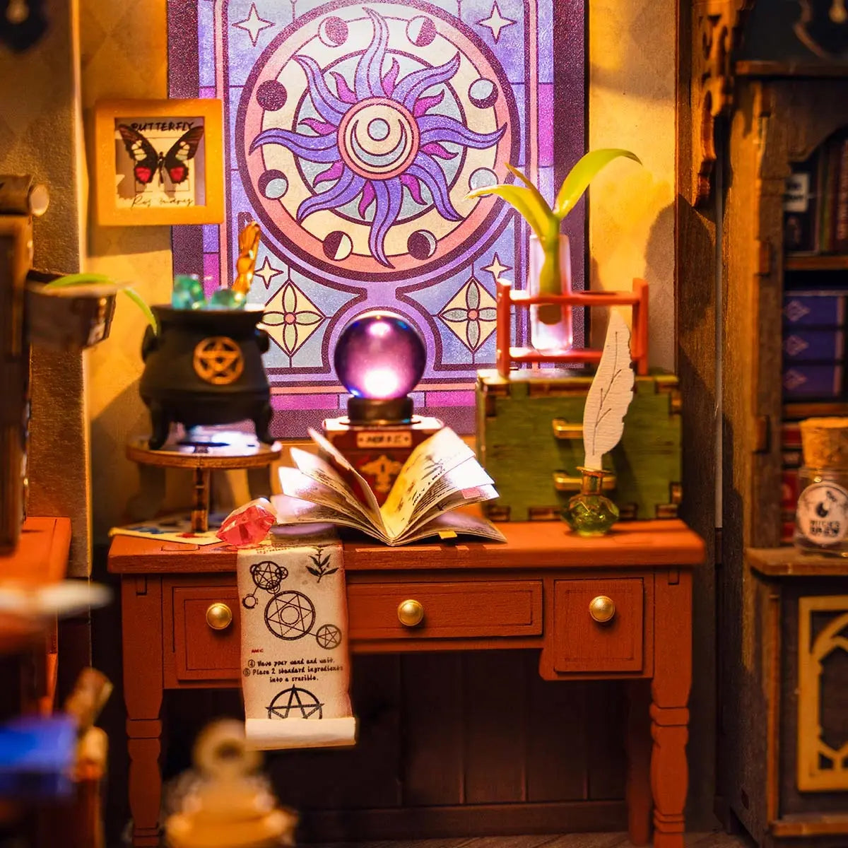 Rolife The Magic Study DIY Miniature House Toys Quiz