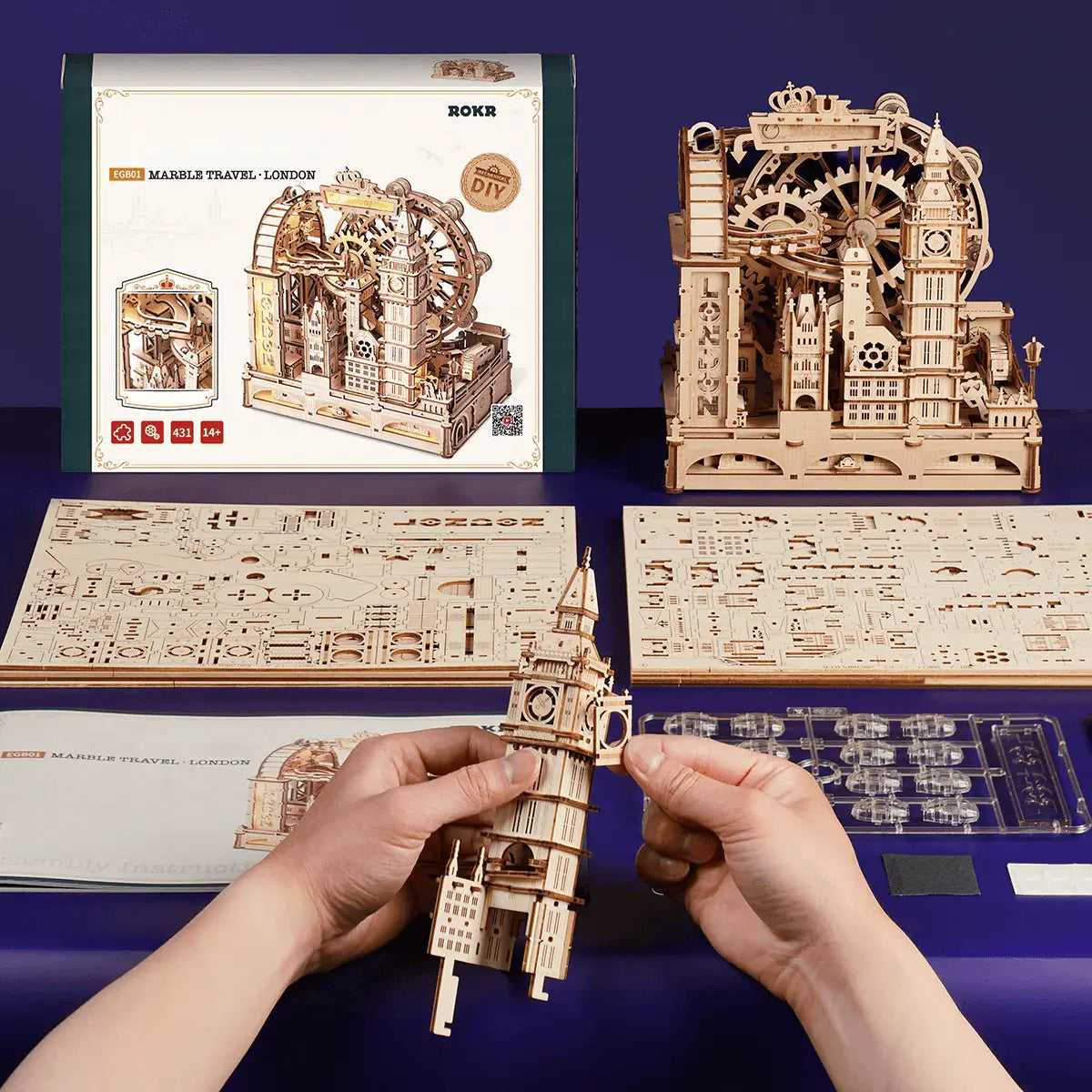 Marble Travel • London Marble Run Wooden 3D Puzzle - Toys Quiz