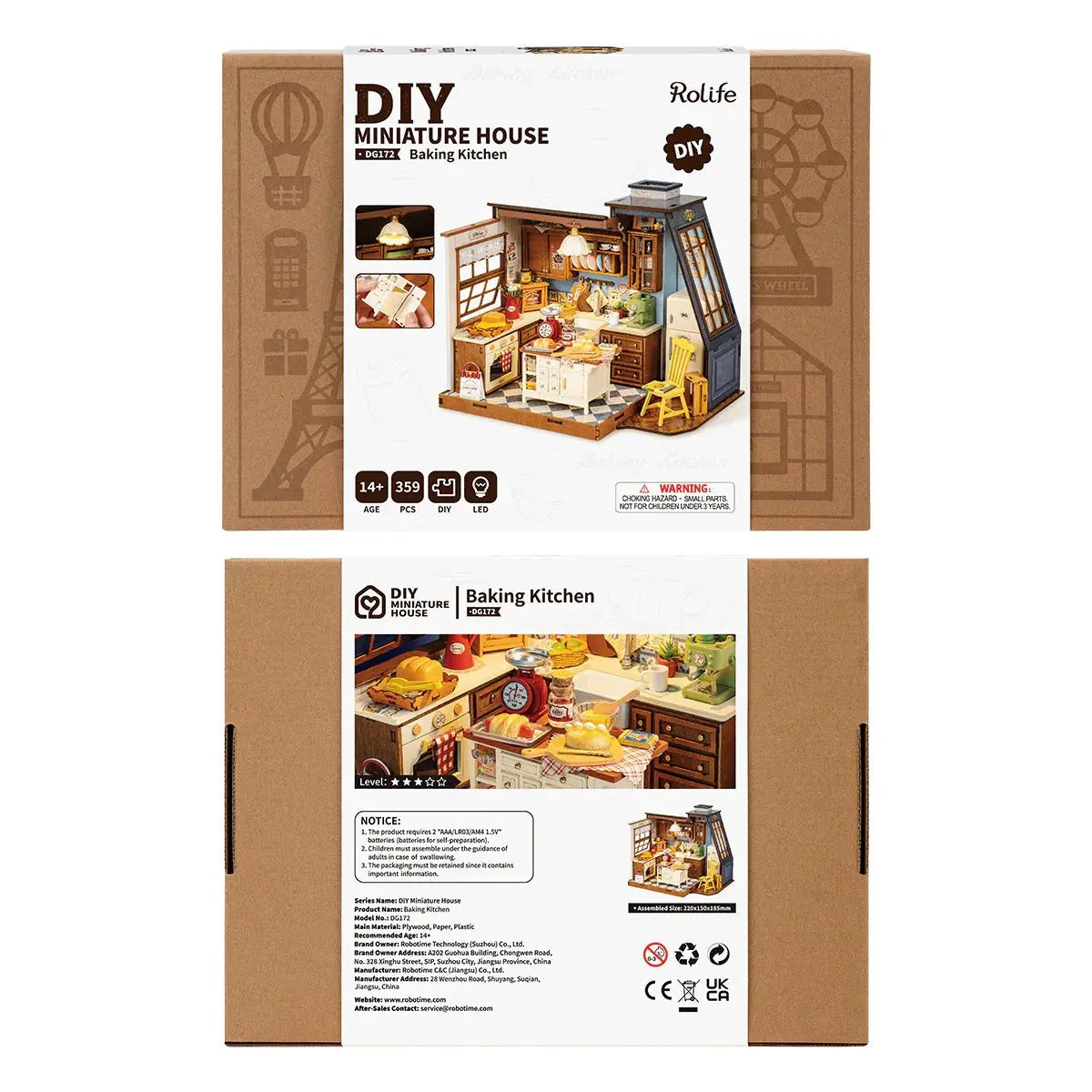 Rolife Baking Kitchen DIY Miniature House Toys Quiz