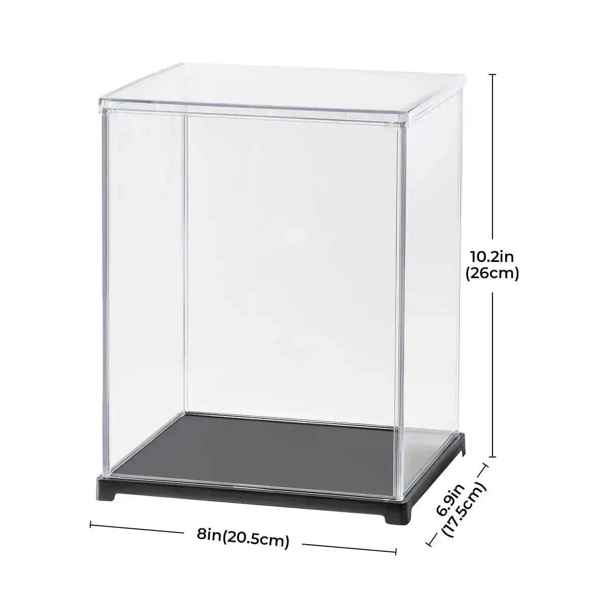 Angled view of the stackable ROKR Display Case RFM03
