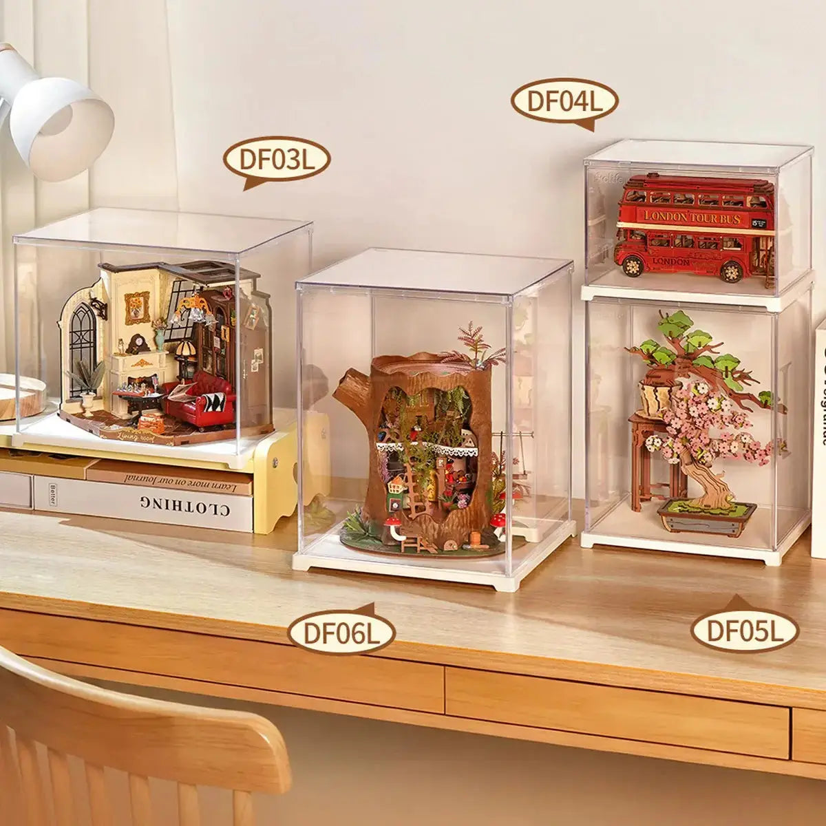Rolife display case sizes DF03L DF04L DF05L and DF06L