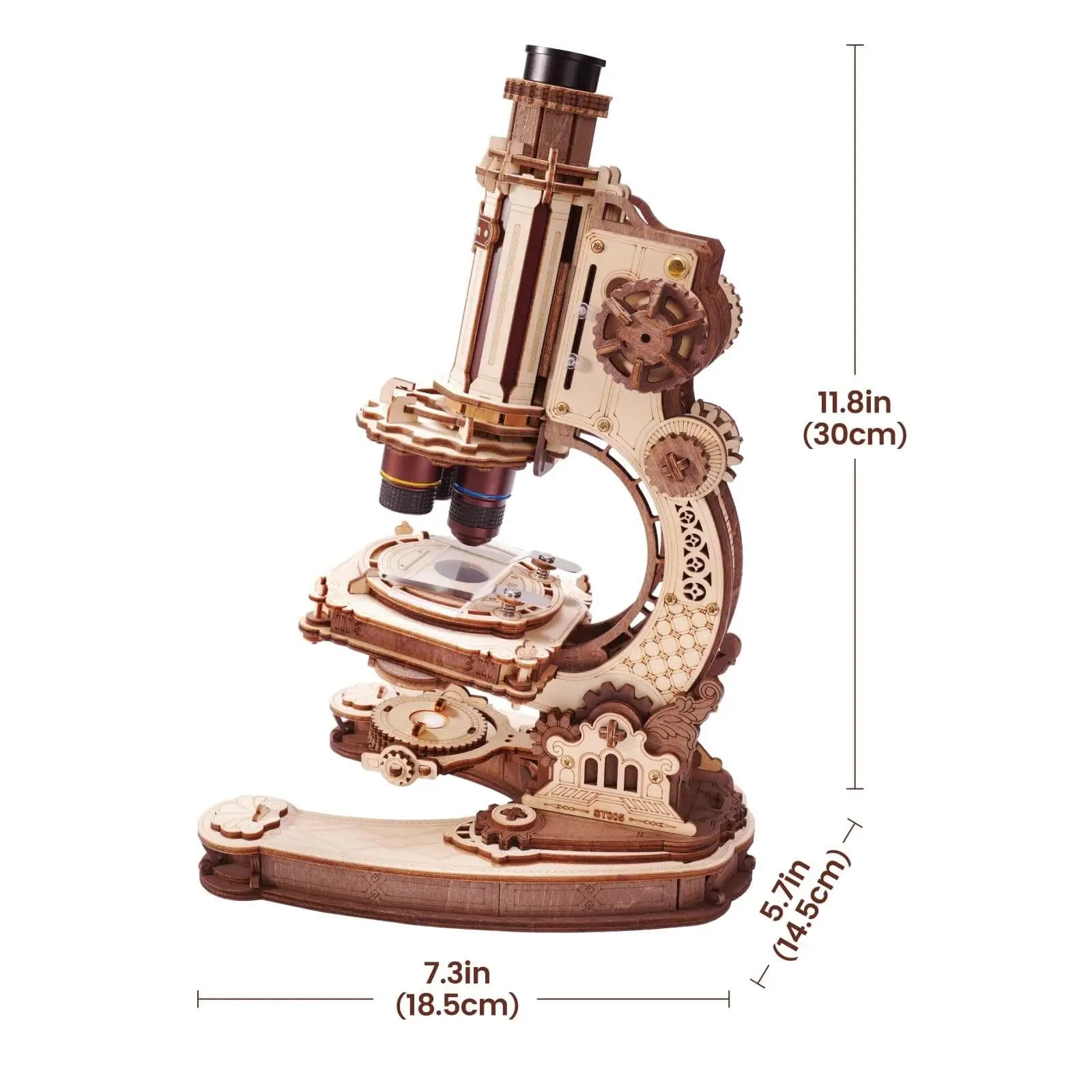 ROKR Microscope ST005 Working 3D Wooden Puzzle Kit - Toys Quiz