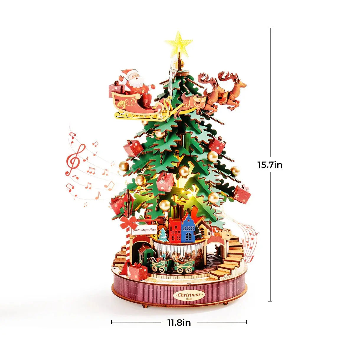 Rolife Christmas Melody Tree Music Dreamer Toys Quiz
