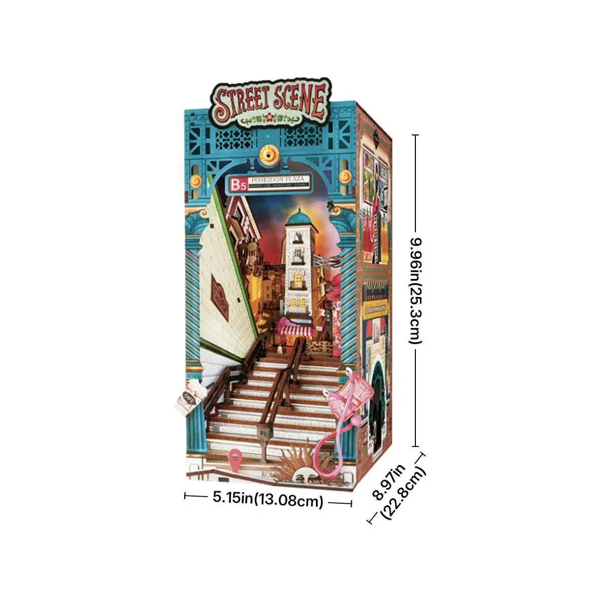 Rolife Street Scene DIY Book Nook Shelf Insert Toys Quiz
