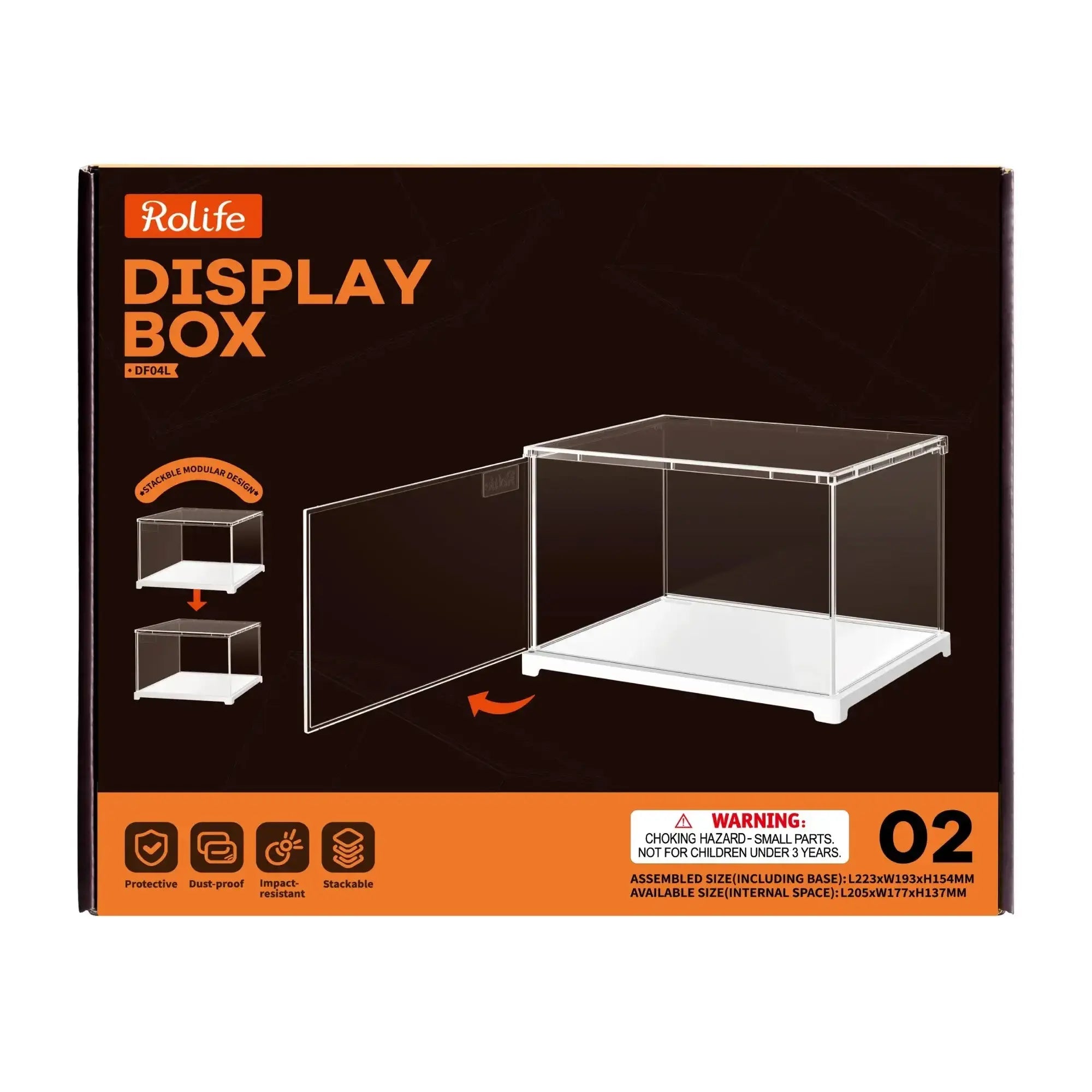 Rolife DF04L small acrylic display case in a home display setting