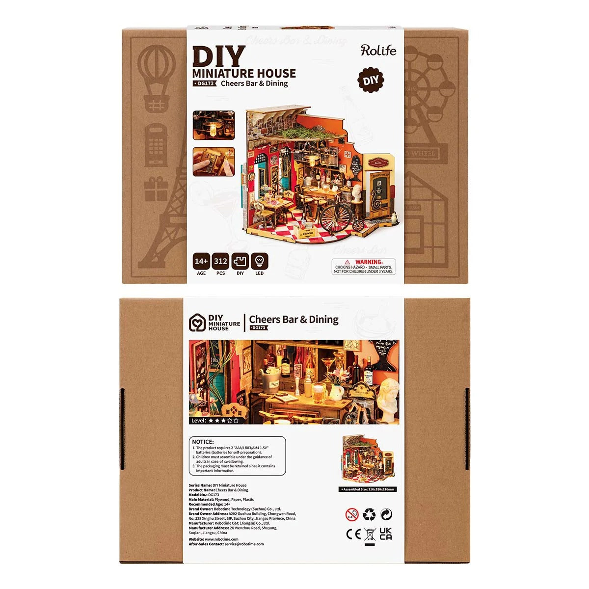 Rolife Cheers Bar & Dining DIY Miniature House