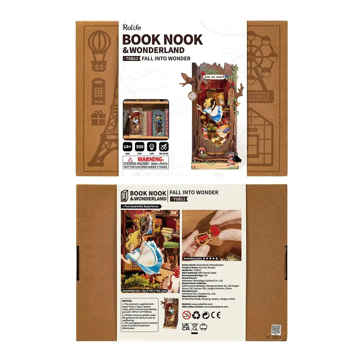 Rolife Fall into Wonder DIY Book Nook Shelf Insert Toys Quiz
