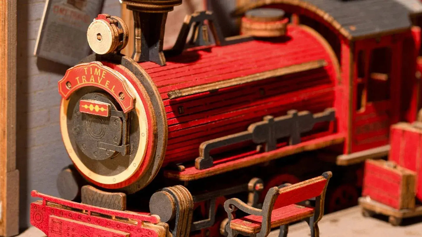 Vintage Red Steam Locomotive