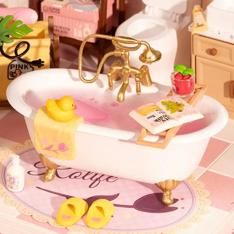 A Bubble-Filled Clawfoot Bathtub