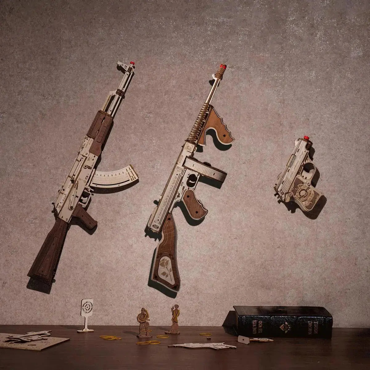 ROKR AK-47 Assault Rifle Toy Gun 3D Wooden Puzzle Toys Quiz