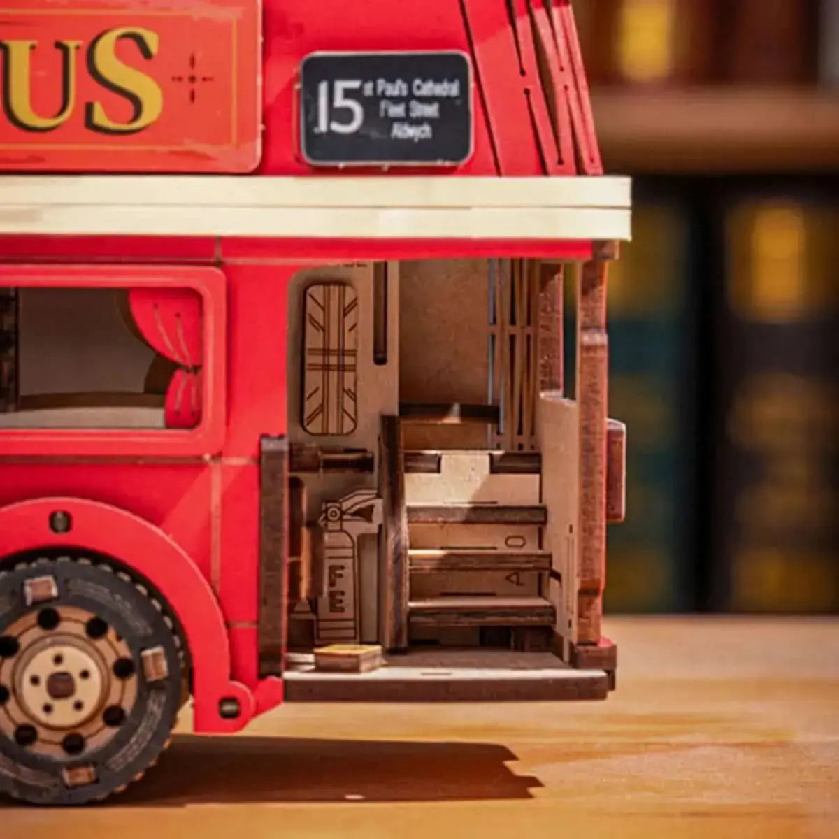 London Tour Bus 3D Wooden Puzzle - Toys Quiz