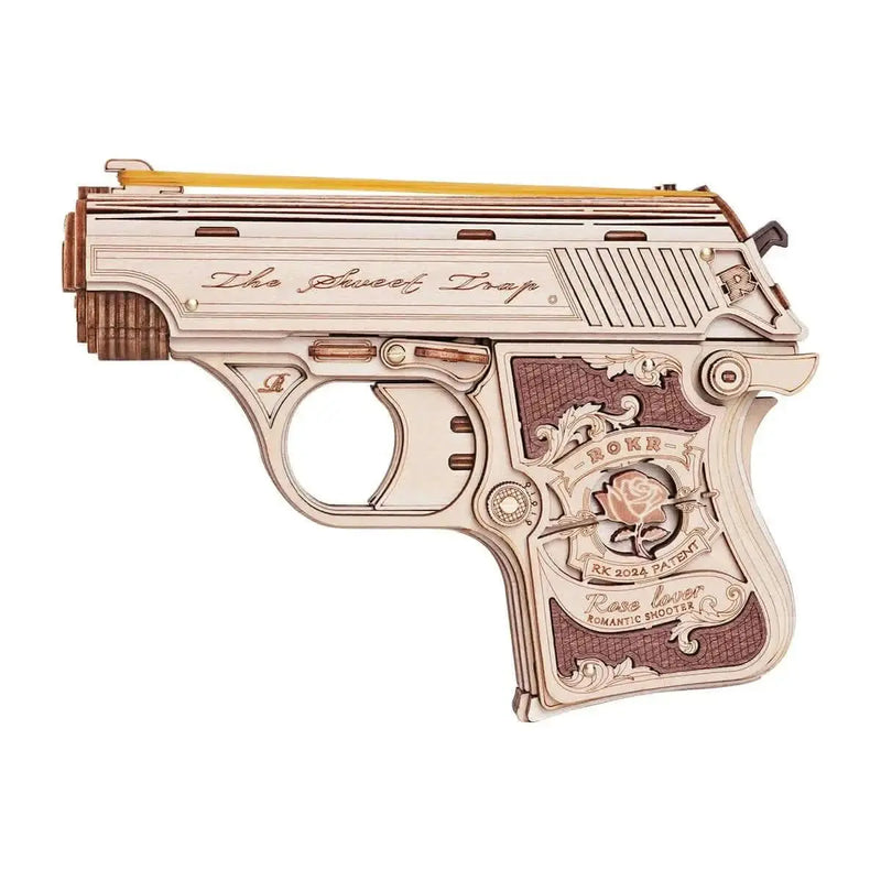 Wooden Toy Gun – Mini Gun model with intricate moving parts - Toys Quiz