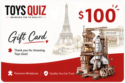 Toys Quiz $100 Digital Gift Card for 3D Wooden Puzzles and DIY Miniature Kits
