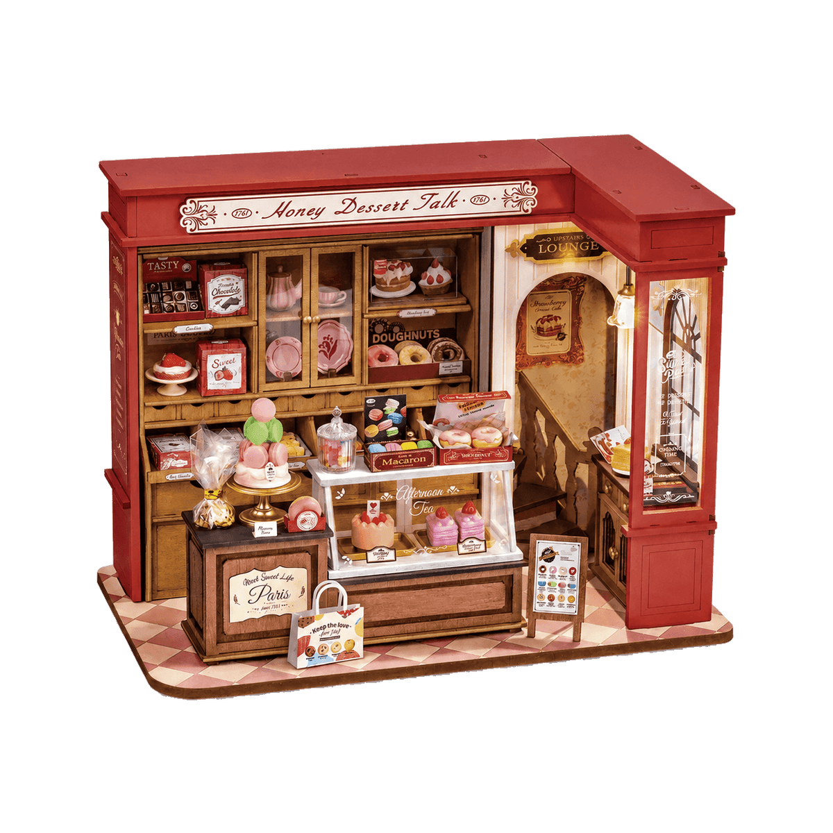 Red Rolife Honey Dessert Talk DG168 miniature dessert shop model
