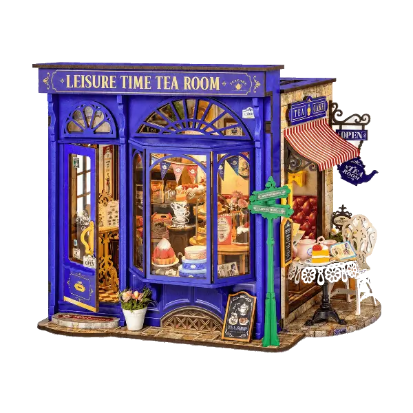 Blue Rolife Leisure Time Tea Room DG171 miniature house model