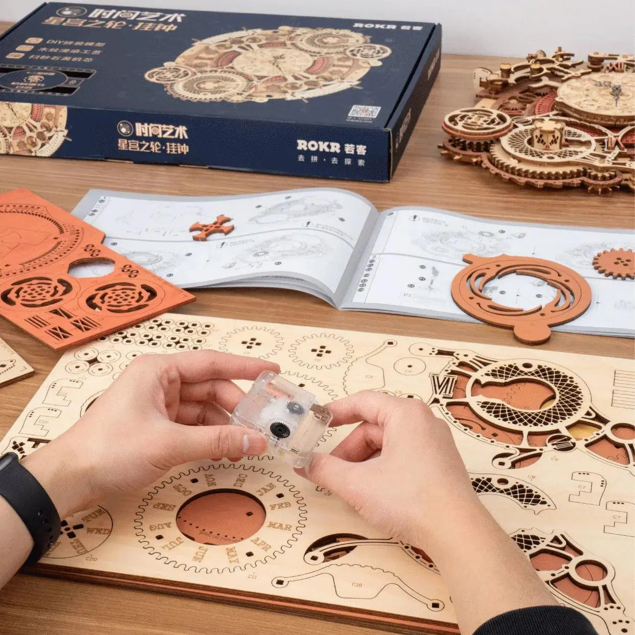 Zodiac Wall Clock Mechanical Time Art Engine - Toys Quiz