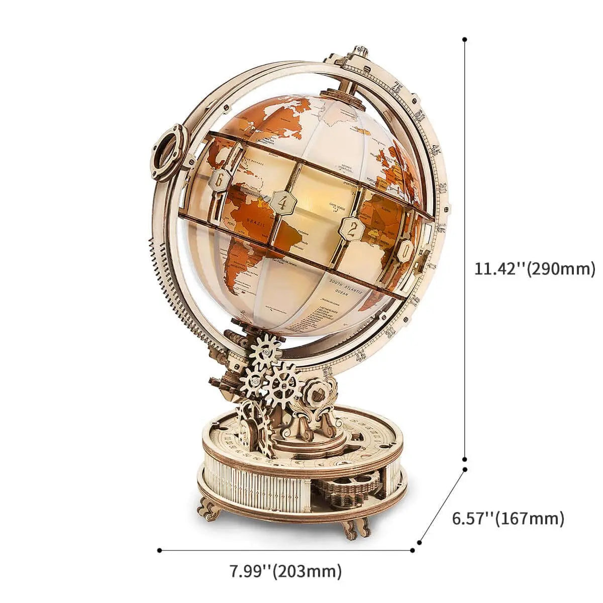 Luminous Globe 3D Wooden Puzzle-Toys Quiz-Toys Quiz