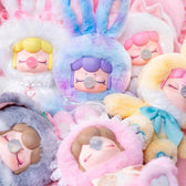 Pastel Nanci bunny plush doll collection close-up
