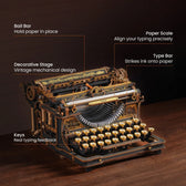 ROKR Mechanical Typewriter Wooden 3D Puzzle LK703B (Classic Version) ROKR