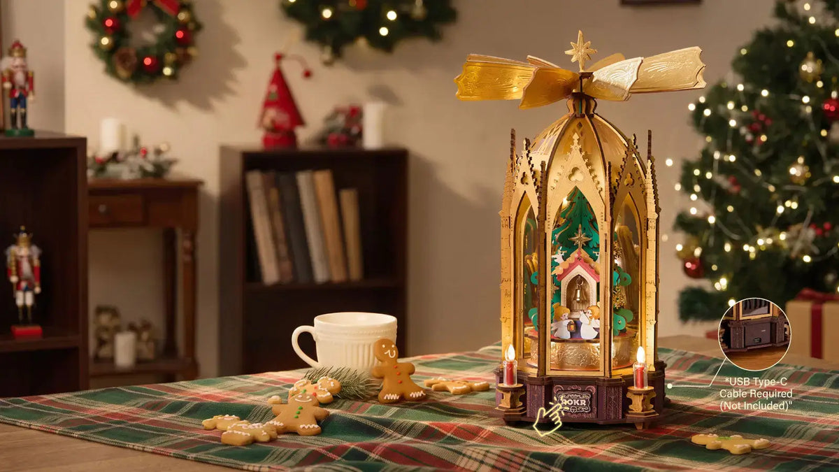 ROKR Angel’s Christmas Pyramid Kit AMB01 – 3D Wooden Puzzle