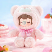 Strawberry Truffle pink Nanci bear plush with satin bow