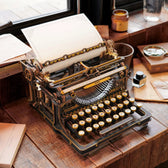ROKR Mechanical Typewriter Wooden 3D Puzzle LK703B (Classic Version) ROKR