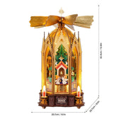 ROKR AMB01 Christmas pyramid dimensions: 20.7 cm wide, 20.7 cm deep and 32.4 cm high