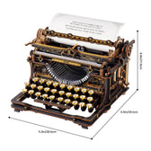 ROKR Mechanical Typewriter Wooden 3D Puzzle LK703B (Classic Version) ROKR