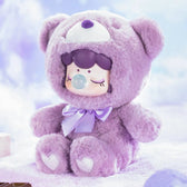 Tora Coco purple Nanci bear plush in pastel display