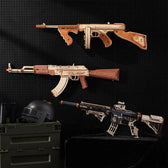 M416, AK-47 and Thompson 3D wooden puzzle bundle displayed together