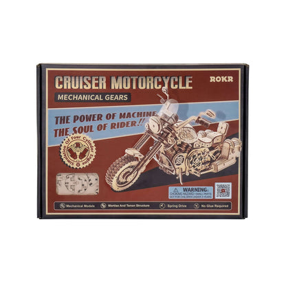 Cruiser Motorcycle 3D Wooden Puzzle