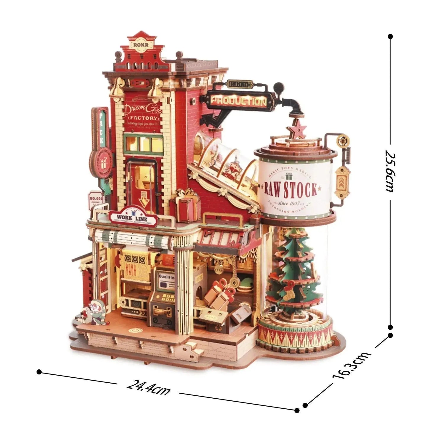 Christmas Dream Gift Factory Wooden Music Box-Toys Quiz-Toys Quiz